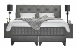 Boxspringbett grau