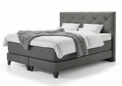 Boxspringbett grau