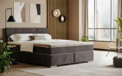 Boxspringbett grau