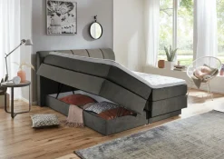 Boxspringbett grau