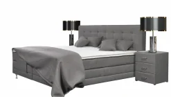 Boxspringbett m. Motor grau