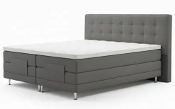 Boxspringbett m. Motor grau
