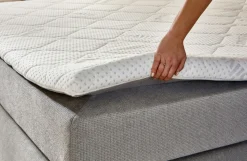 Boxspringbett silberfarben