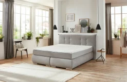 Boxspringbett silberfarben