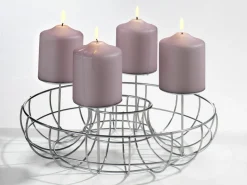 casa NOVA Adventskranz 35cm silberfarben