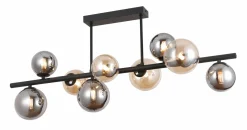 casa NOVA casa Nova Deckenleuchte 9flg graugoldfarbenschwarz
