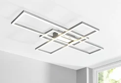 casa NOVA casa Nova LED-Deckenleuchte silberfarben
