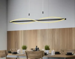 casa NOVA casa Nova LED-Pendelleuchte goldfarbenschwarz