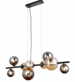 casa NOVA casa Nova Pendelleuchte 9flg graugoldfarbenschwarz