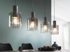 casa NOVA casa Nova Pendelleuchte 4flg silberfarben