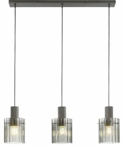 casa NOVA casa Nova Pendelleuchte 3flg silberfarben