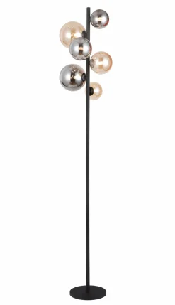 casa NOVA casa Nova Stehleuchte 6flg graugoldfarbenschwarz