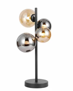 casa NOVA casa Nova Tischleucht 4flg graugoldfarbenschwarz