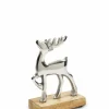 casa NOVA Deko-Hirsch 15cm silberfarben
