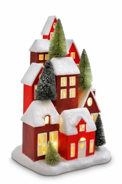 casa NOVA Deko-Stadt 35cm mehrfarbig