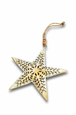 casa NOVA Deko-Stern groß goldfarbenpink