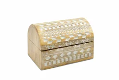 casa NOVA Deko-Truhen 23cm braunweiß