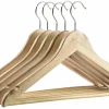 casa NOVA 5er Holzkleiderbügel braun