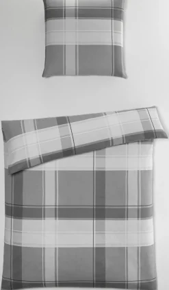 casa NOVA Flanell-Bettwäsche grau