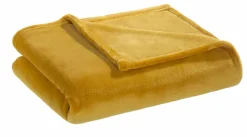 casa NOVA Flanell-Decke gelb