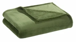 casa NOVA Flanell-Decke grün