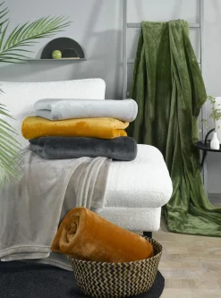 casa NOVA Flanell-Decke orange