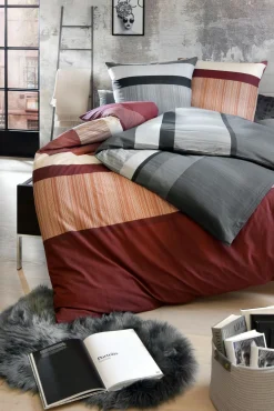 casa NOVA Jersey-Bettwäsche rot