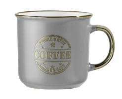 casa NOVA Kaffeebecher 460ml graugoldfarben