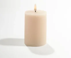 casa NOVA LED-Kerze 10cm beige