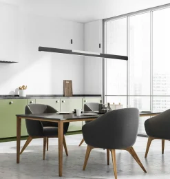 casa NOVA LED-Pendelleuchte grauschwarz