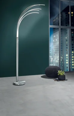 casa NOVA LED-Stehleuchte silberfarben
