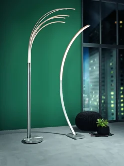 casa NOVA LED-Stehleuchte silberfarben