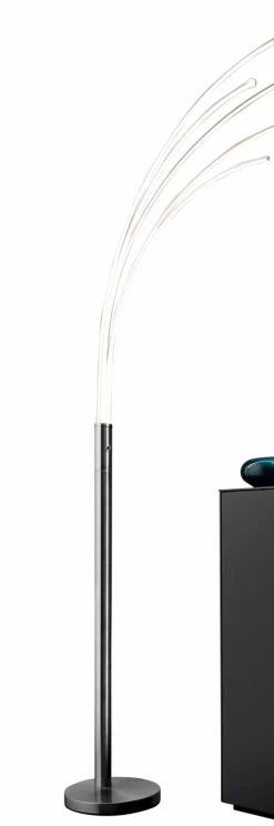 casa NOVA LED-Stehleuchte silberfarben