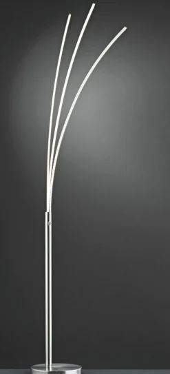 casa NOVA LED-Stehleuchte 3flg silberfarben