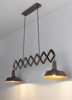 casa NOVA Pendelleuchte 2flg braun