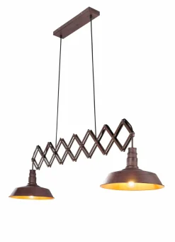 casa NOVA Pendelleuchte 2flg braun