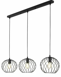 casa NOVA Pendelleuchte 3flg schwarz