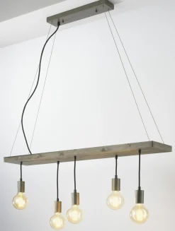 casa NOVA Pendelleuchte 5flg grauschwarz