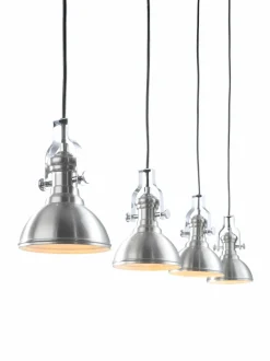 casa NOVA Pendelleuchte 4flg silberfarben