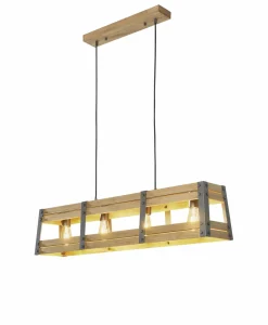 casa NOVA Pendelleuchte 4flg braun