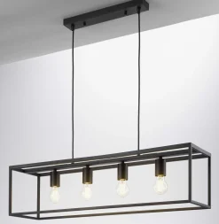 casa NOVA Pendelleuchte 4flg schwarz