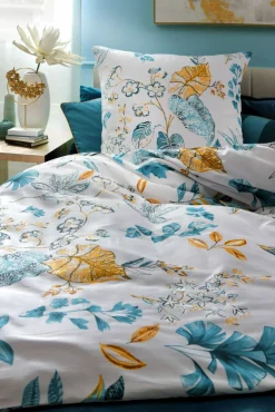 casa NOVA Satin-Bettwäsche blau