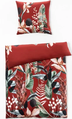 casa NOVA Satin-Bettwäsche rot