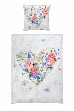 casa NOVA Satin-Bettwäsche mehrfarbigweiß