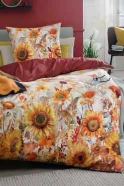 casa NOVA Satin-Bettwäsche orangegelb