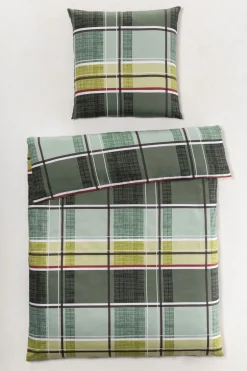 casa NOVA Satin-Bettwäsche grün