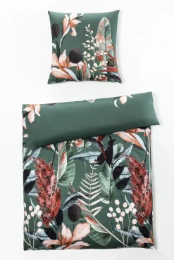 casa NOVA Satin-Bettwäsche grün