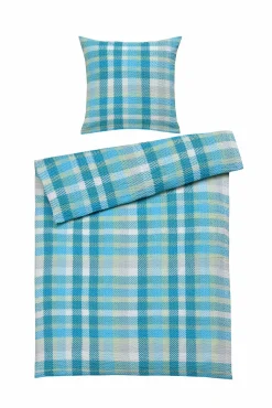 casa NOVA Seersuck.-Bettwäsche blau
