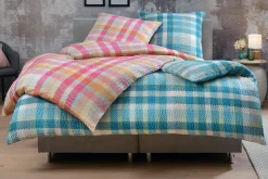 casa NOVA Seersuck.-Bettwäsche orangepink