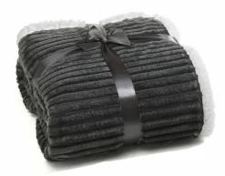 casa NOVA Sherpa-Decke Cord grau